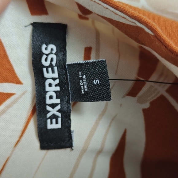 EXPRESS Halter Maxi Dress in Orange and White Size Small - Picture 2 of 15